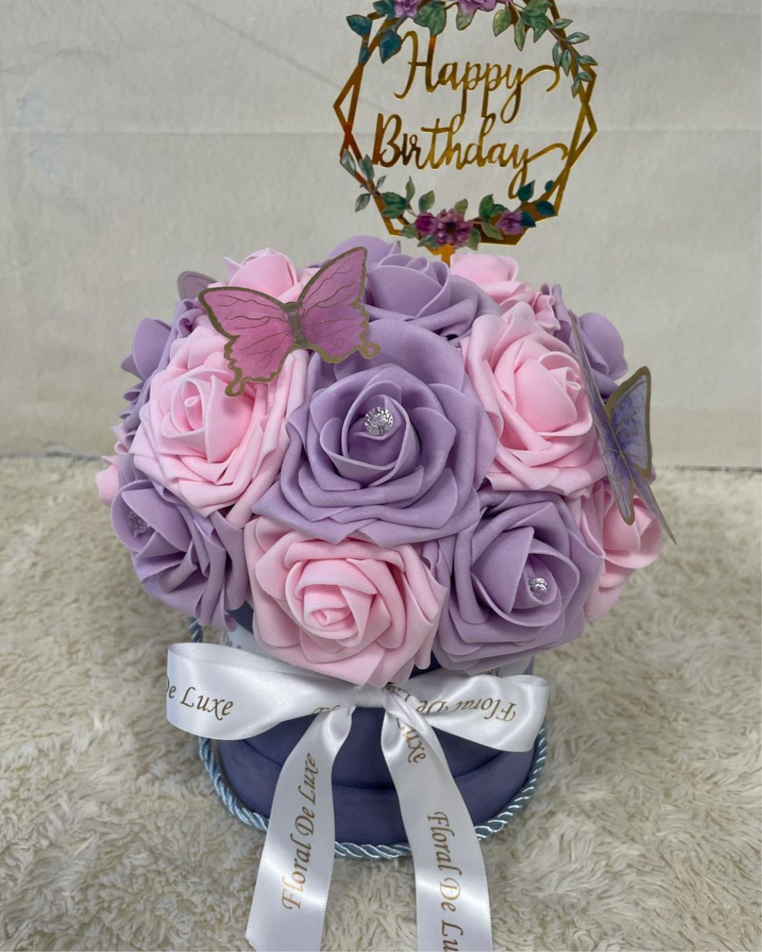 Small “Happy Birthday” Rose Bouquet