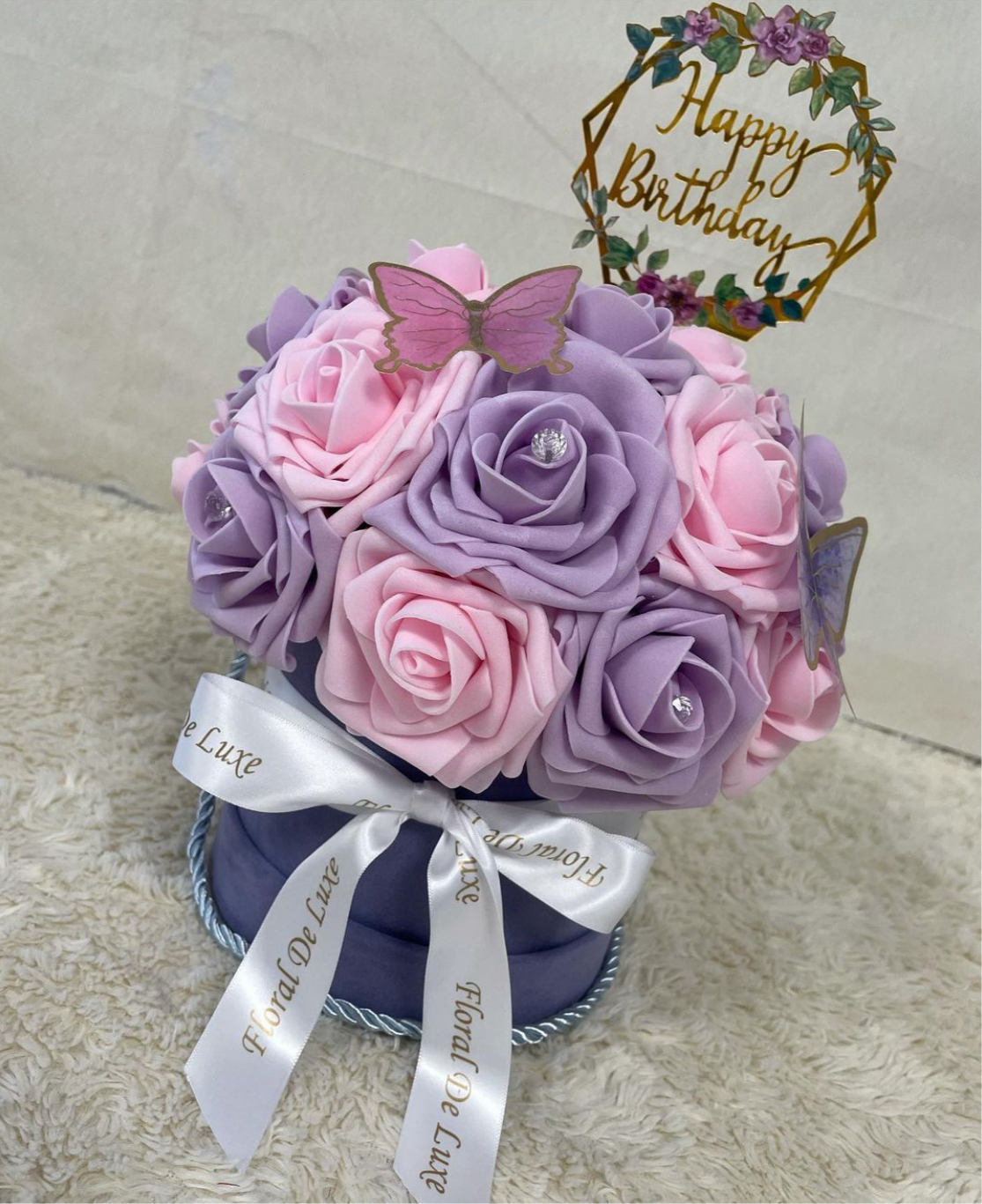 Small “Happy Birthday” Rose Bouquet