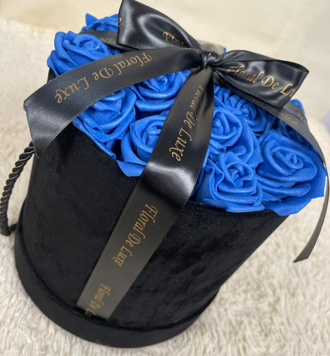 Large Velvet Hatbox